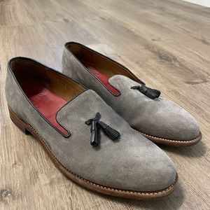 Grenson gray suede dress shoes size 11US width E. Great condition.